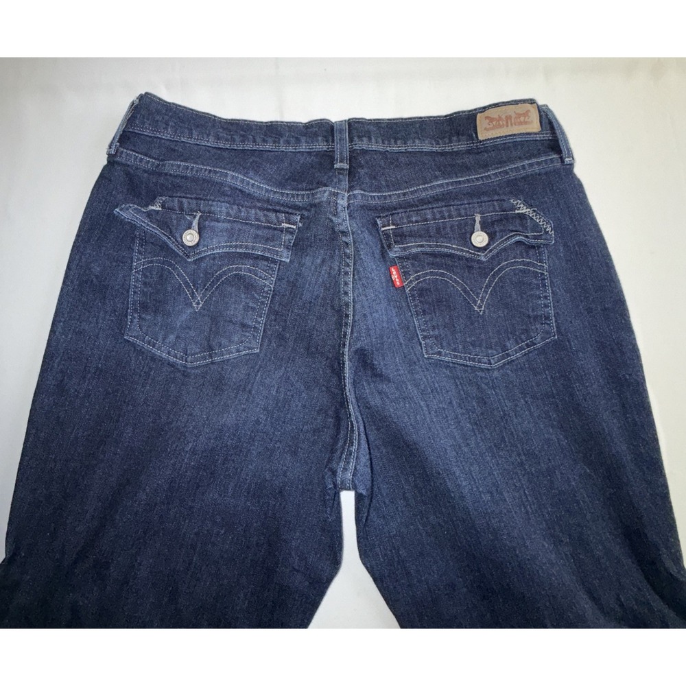 Levis 515 Bootcut Jeans Womens 12M Blue Denim Cotton Blend Mid Rise 5 Pockets - Picture 3 of 10